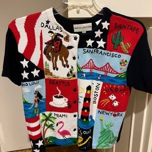 Vintage Marisa Christina USA Cities Sweater size M